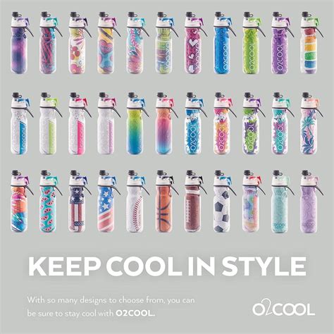 O2COOL Mist 'N Sip 2-in-1 Misting Water Bottle - 20 oz (Splash Blue ...