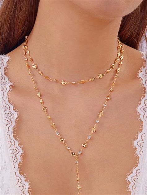 1pc Fashionable Colorful Zirconia Stone Chain Y-Shaped Long Necklace ...