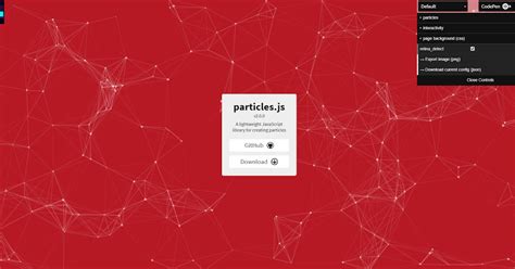 How to Use Particle JS as Background in HTML 的图像结果