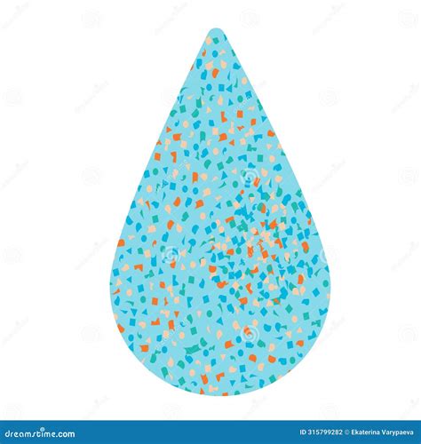 Drop Of Water With Microplastics. The Concept Of Eco Friendliness, Zero ...
