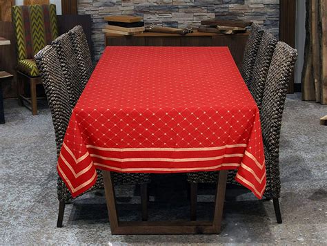 Buy Raghuraj Lifestyle Cotton Rectangular Table Cloth for Christamas ...