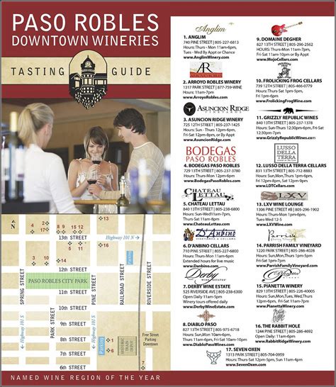 Paso Robles Downtown Wineries Map - map : Resume Examples #nO9bzXqr94