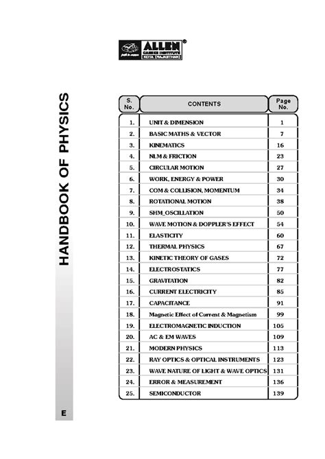 Allen Handbook of Physics for jee (Allen Kota) (Z-Library) - S. No ...