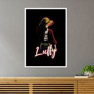 Luffy in Black Background One Piece Anime Poster - Exclusive Anime Wall Art