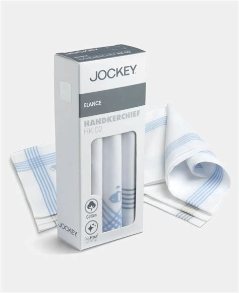 Buy Super Combed Cotton Striped Border Handkerchief with Stay Fresh ...