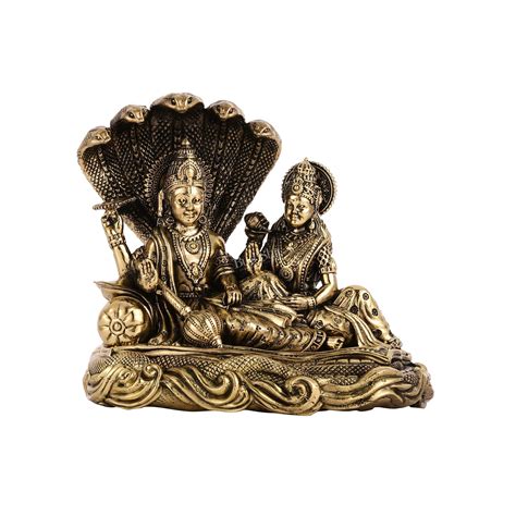 Buy Superfine Brass Lakshmi Narayana Vishnu Idol - Budhshiv.com