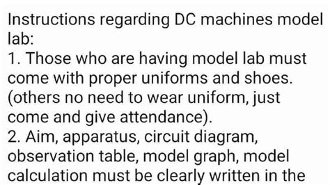 DC Machines Model Lab Instructions and Exam Guidelines - Studocu