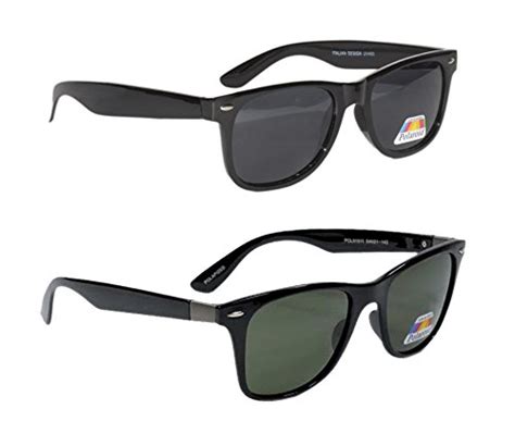 Peter Jones Combo of 2 Polarized Unisex Wayfarer Sunglasses POL91511 ...