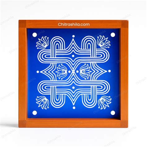 CHITRASHILA® Padi Kolam Wooden Rangoli Stencils 10X10 inches