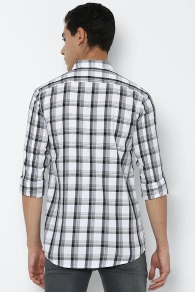 Buy Men White Slim Fit Check Full Sleeves Casual Shirt Online - 645261 ...