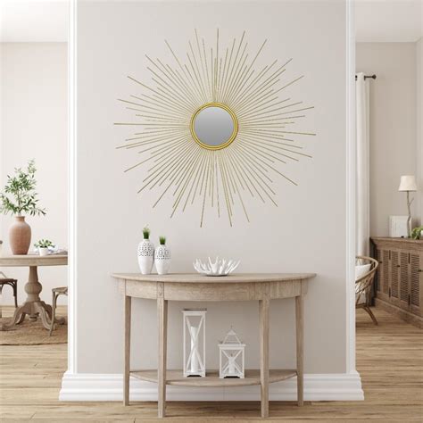 Buy Aurora Snow Flake Golden Mirror - Home Artisan