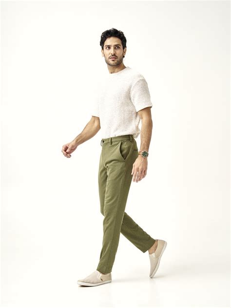 Buy Men's Military Green Power Stretch Pants Online In India
