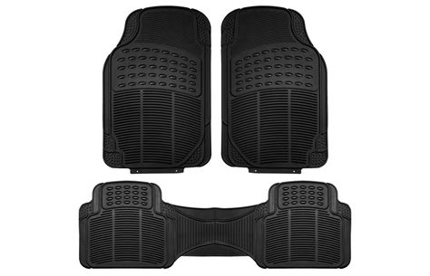 68% OFF! - Universal Floor Mats - Heavy Duty 3pc Rubber Set Black ...