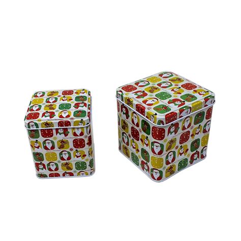 Abee Set of 2 Rectangular Tin Storage Boxes Perfect for Gifting Storing ...