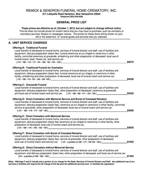 Fillable Online REMICK & GENDRON FUNERAL HOME-CREMATORY, INC Fax Email ...