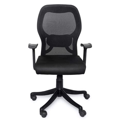 SHEETAL Steel Matrix Medium Back Chair with Adjustable Arms and ...