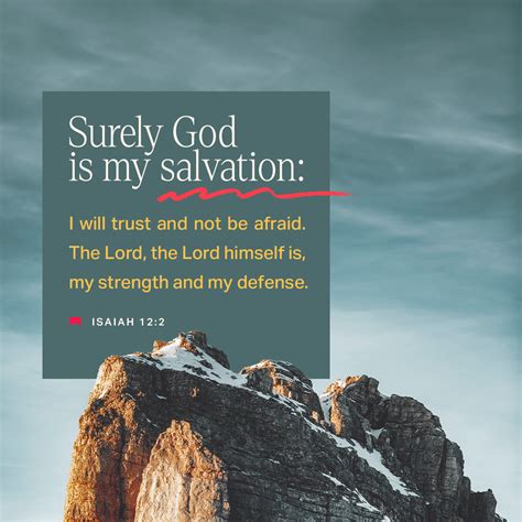 Isaiah 12:2, 6 (NIV) - Surely God is my salvation; I will | YouVersion