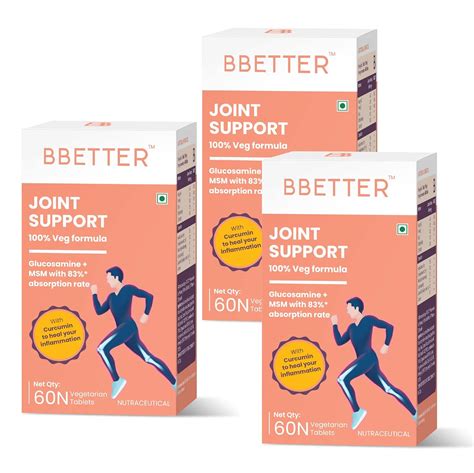 BBETTER Joint Support Supplement - 100% Veg Formula with Veg ...