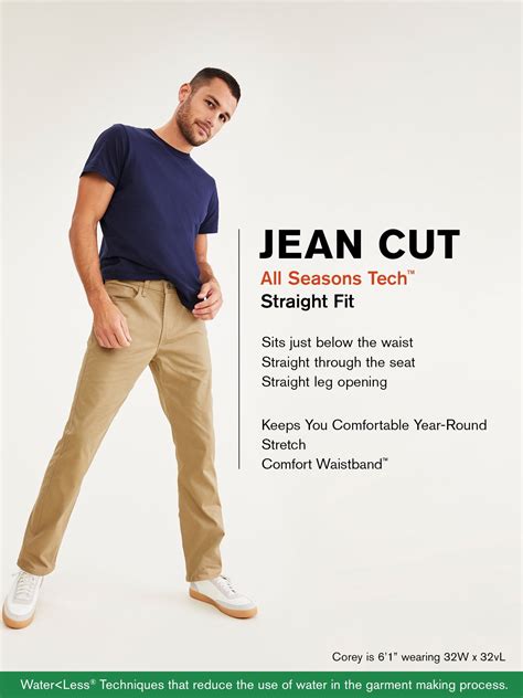 Buy Dockers Men's & Big Men's Straight Fit Jean Cut Khaki All Seasons ...
