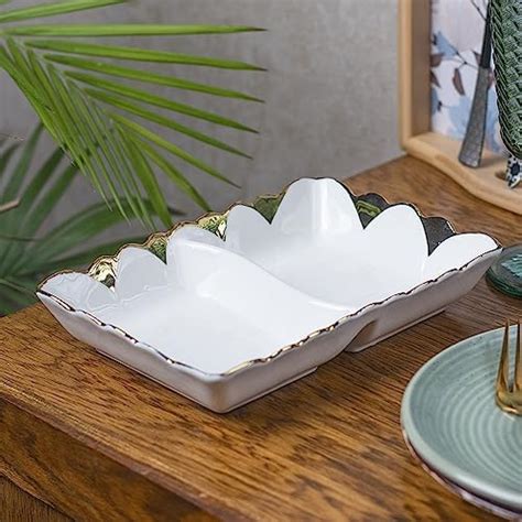 Buy Market99 Ceramic Divided Serving Dish | Sweets Serving Dish ...