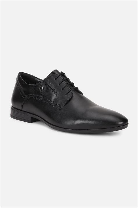 Buy Men Black Lace Up Shoes Online - 961731 | Van Heusen