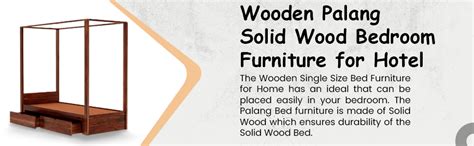 WOODLAB Sheesham Wood Single Size Poster Bed with 2 Drawer Storage for ...