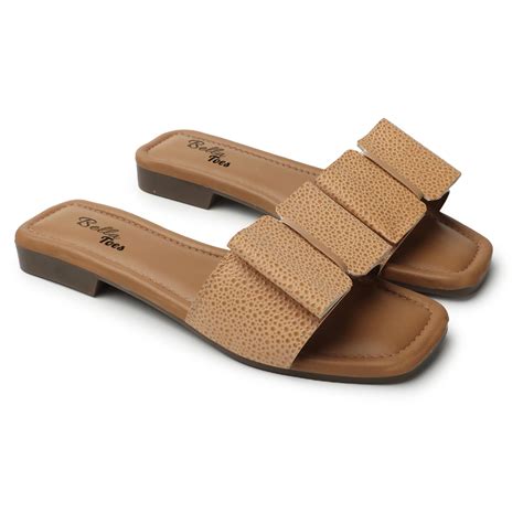 Buy Bella Toes Casual Synthetic Leather Women's Flats Sandals with Open ...