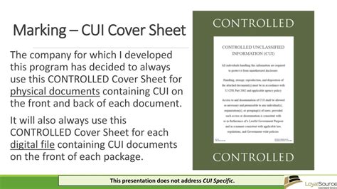 PPT - Marking & Protecting Controlled Unclassified Information (CUI ...