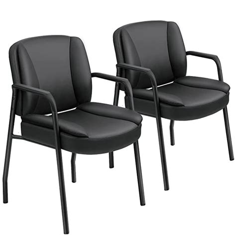 Buy Devoko Reception Chair Office Guest Chair PU Leather Upholstered ...