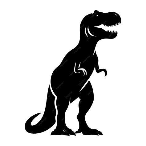 A black dinosaur silhouette vector illustration clipart design on a ...