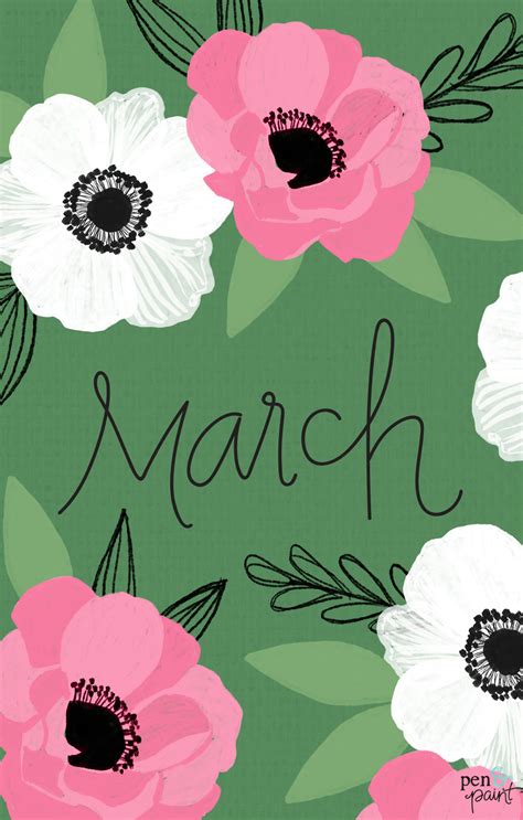 March Wallpaper Green