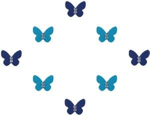 Comet Busters Beautiful Blue Butterfly Bindi With Stone (9mm) (BV1621 ...