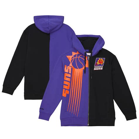 Men's Phoenix Suns Mitchell & Ness Purple/Black Color Block 2.0 Fleece ...