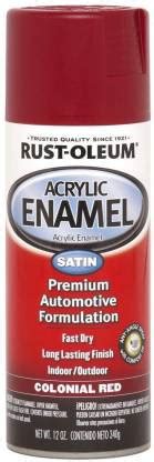 RUST-OLEUM Automotive-Acrylic-Enamel Satin Colonial Red Spray Paint 340 ...