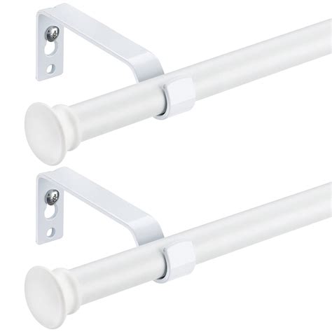 Amazon.com: White Curtain Rods 2 Pack,Small Matte White Curtain Rods ...