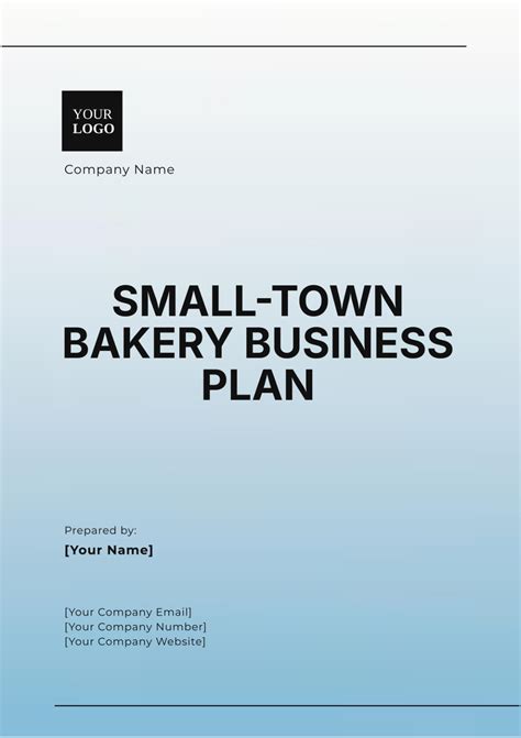 Free Small-Town Bakery Business Plan Template to Edit Online