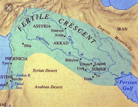 Fertile Crescent Map Labeled