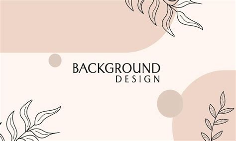 Vector design background banner element brown feminine graphic art ...