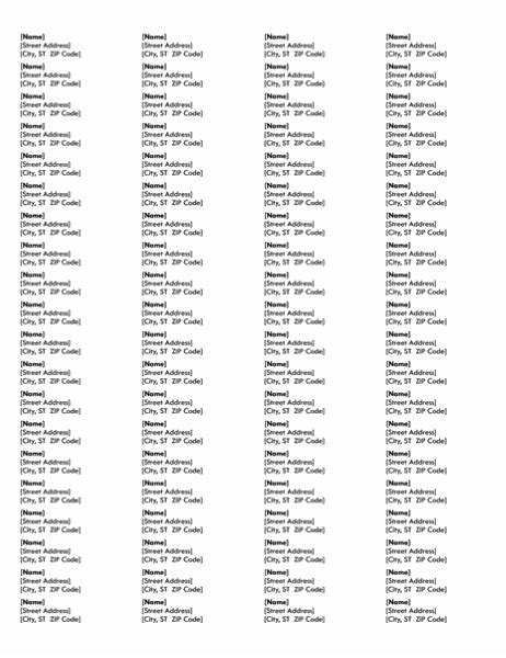 5167 Template Word / Template For Avery 5167 Return Address Labels 1 2 ...