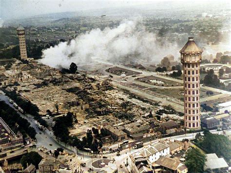 Rediscovered Colorised Photos of Crystal Palace Fire