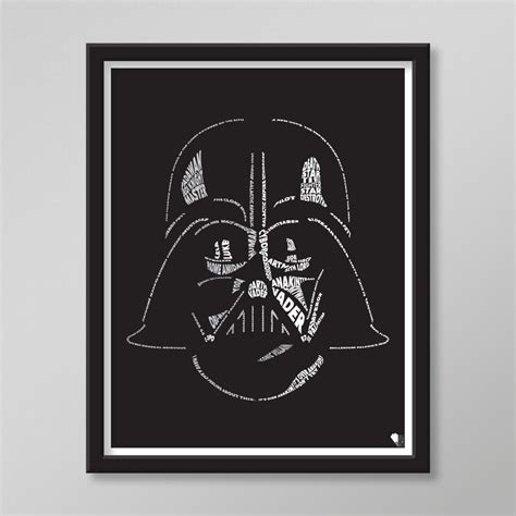 Buy Darth Vader, Boba Fett, Stormtrooper Typographical Portraits Pop ...