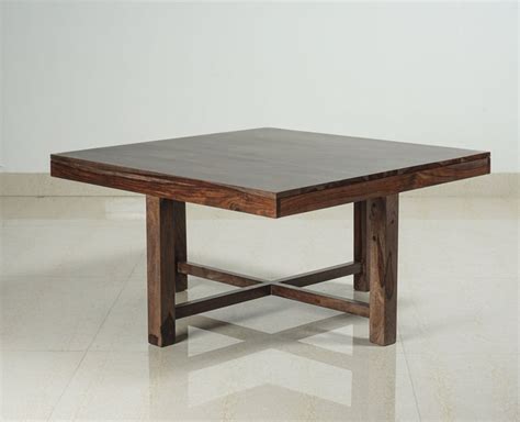 Buy Sheesham Wood Coffee Table Set with Four Stools Online on Furniselan