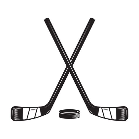 Ice Hockey design on white background. Hockey Stick Line art logos or ...