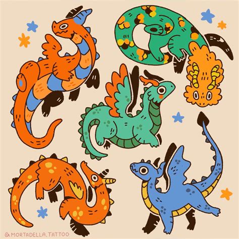 Dragon babies tattoo board | Cute drawings, Illustration art, Cute little drawings