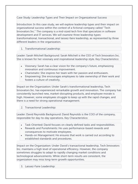 Image result for Leadership Case Study Examples