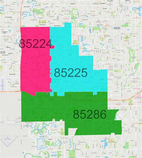 Image result for Chandler Zip Code Map