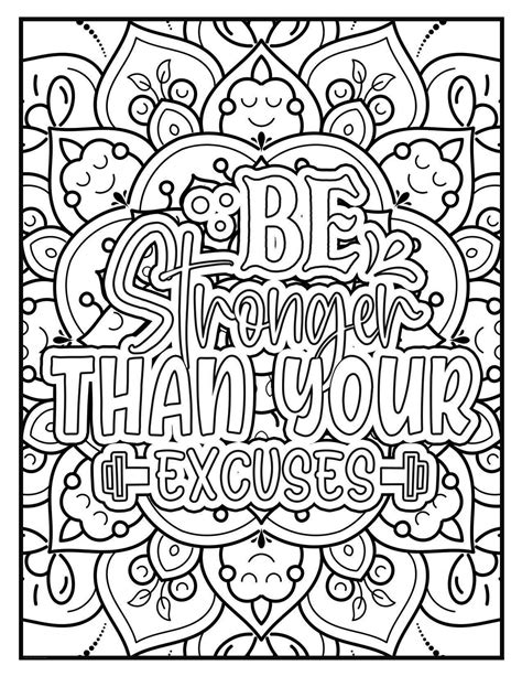 50 Motivational Quote Coloring Pages for Mental Health and - Etsy