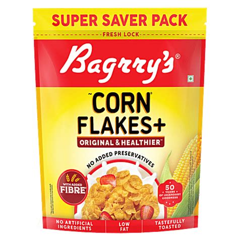 Buy Bagrry's Corn Flakes Plus Original Healthier - Added Fibre Online ...