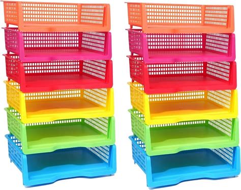 STARANDBEE 12 Pack Classroom Paper Storage Plastic Organizer India | Ubuy