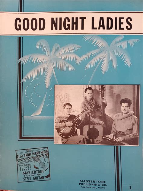 1939 Mastertone Good Night Ladies Guitar Sheet Music - Etsy